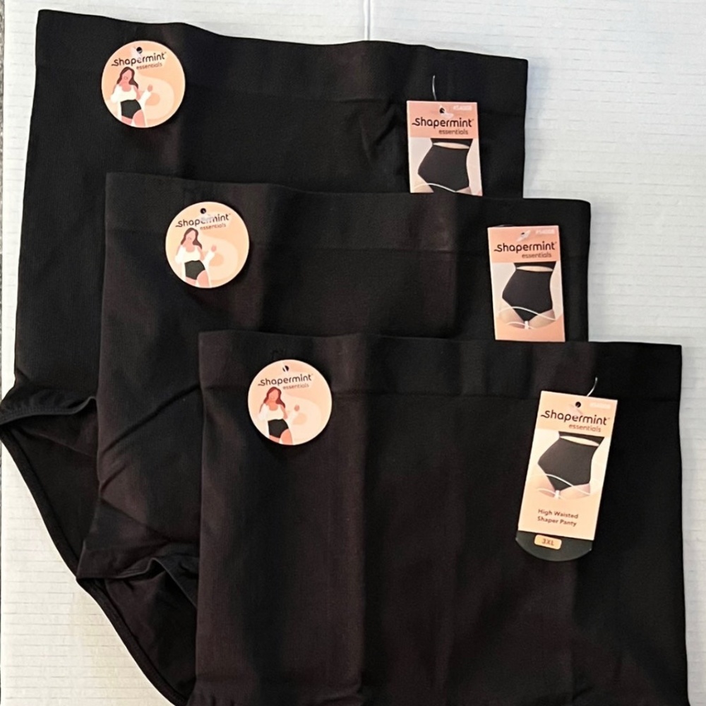 Womens Shapermint Essential High Waisted Shaper Panty 3X Black